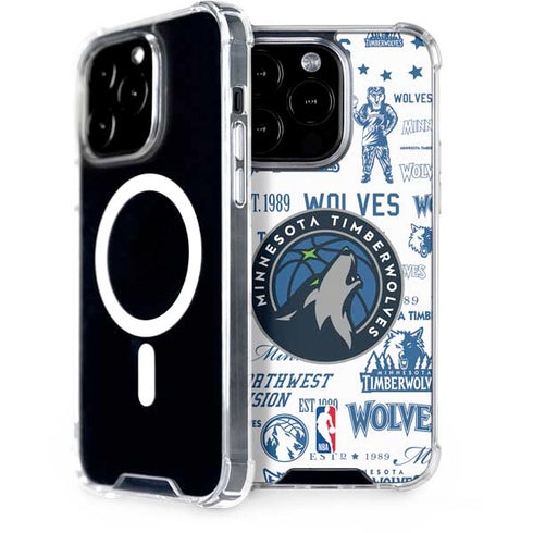 NBA Minnesota Timberwolves Historic Blast iPhone 15 Pro MagSafe Case